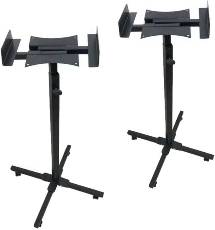 Smart Shelter Premium Quality Height & Size Adjustable Satellite Speaker Floor Stand - (Pack of 2 Stands) Speaker Mount