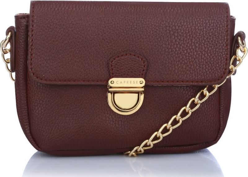 caprese maroon sling bag