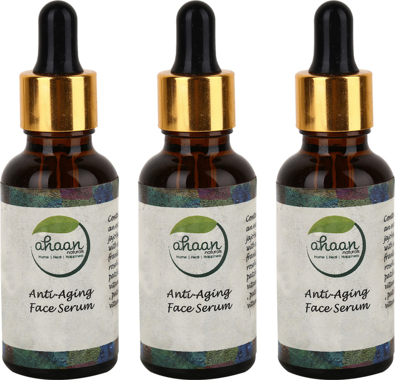 ahaan naturals Anti Aging Face Serum All Skin Type- 30 Ml Each, Pack of 3(90 ml)
