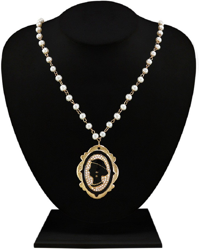silverstoli Unique Design Necklace With Chain Party Wear For Women's & Girl's Gold-plated Plated Alloy Necklace