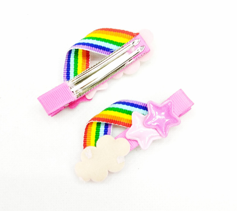 fairytale Rambo alligator hair clips (set of 2 pcs) size approx 3 × 4.5mm Hair Clip(Multicolor, Pink)