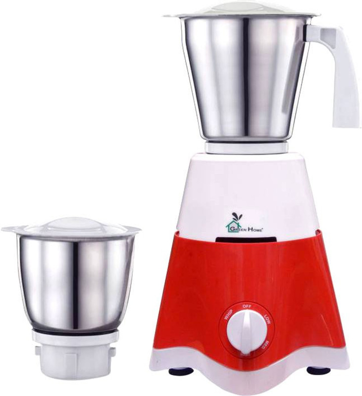 Green Home 500 w 2 jARS Octopus Red 2 Year Warranty 500 W Mixer Grinder(Red, 2 Jars)