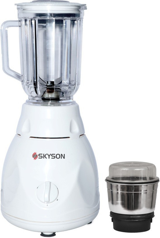 SKYSON MARK 2 POLY POWERFUL COPPER MOTOR 2 JAR 550 W Mixer Grinder(White, 1 Jar)
