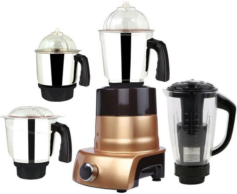 SilentPowerSunmeet Gold 750 S_PgGold4Jar750W 750 W Mixer Grinder(Gold, 4 Jars)