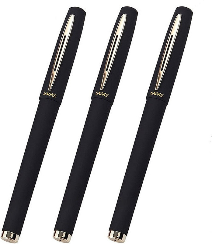 baoke Gel Pen black colour Gel Pen(Pack of 3)