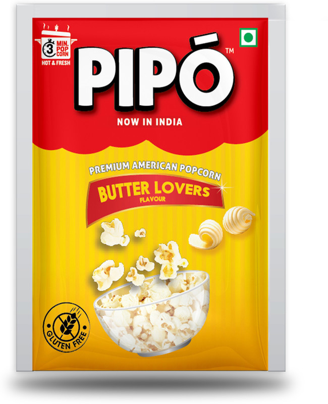 PIPO Popcorn Butter Lovers Popcorn(400 g, Pack of 10) PIPO Popcorn Butter Lovers Popcorn(400 g, Pack of 10)