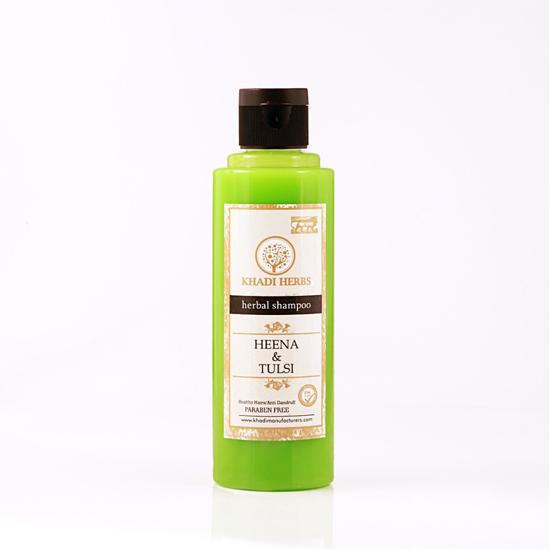 khadi herbs Heena & Tulsi Shampoo, 210ml-Paraben Free(210 ml)
