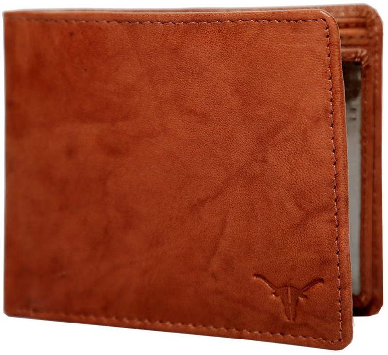 Hidekraft Men Brown Genuine Leather Wallet(5 Card Slots)