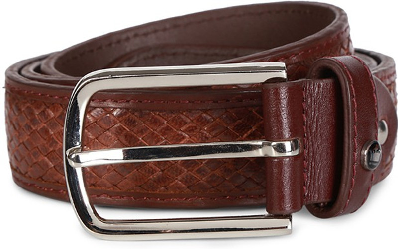 Louis Philippe Men Casual Brown Genuine Leather Belt