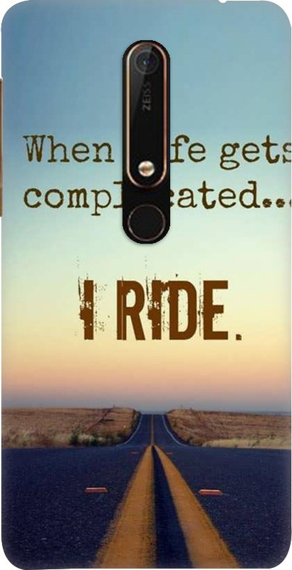 OBOkart Back Cover for Nokia 6.1, Nokia 6(Motorcycle quotes about life, Waterproof)
