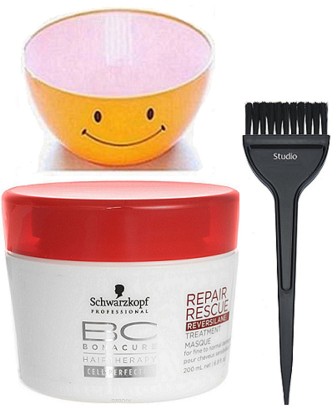 studio Of Hair Brush, Shwarzkopf Repair Rescue Hair Masque With Bowl(3 Items in the set)