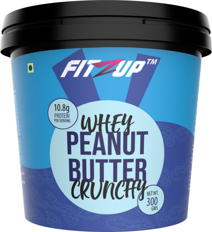 FitZup Whey Peanut Butter Crunchy, With Whey Concentrate, 10.8 gms Protein per serving 300 g