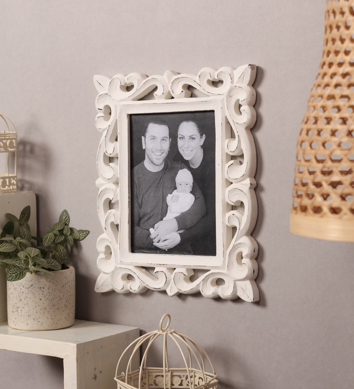 Yatha Wood Photo Frame(White, 1 Photos)