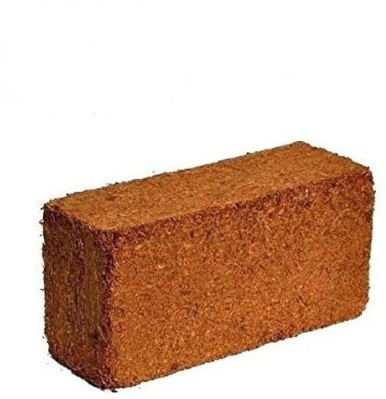 Coirgarden Coco PEAT Brick - Coir Pith Block Expands Upto 3 kg of Coco Peat Powder (Pack of 650 Grams) - Coir Garden Soil Manure(650 g Cake)