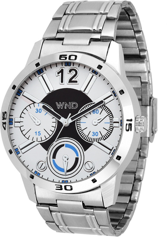 wishndeal White Dial with Metallic Strap W201MMWH Analog Watch  - For Men