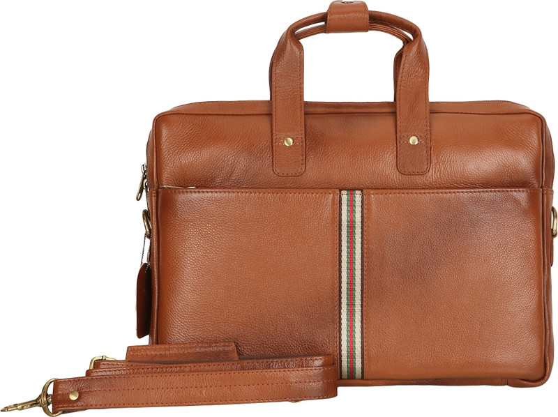 Charpe TRKT-16019-BR Medium Briefcase - For Men & Women(Brown)