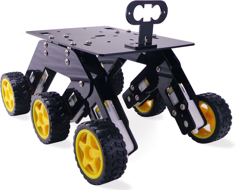 Kit4Curious 4 Wheel Drive Curious Chassis for DIY Robotics(Black)
