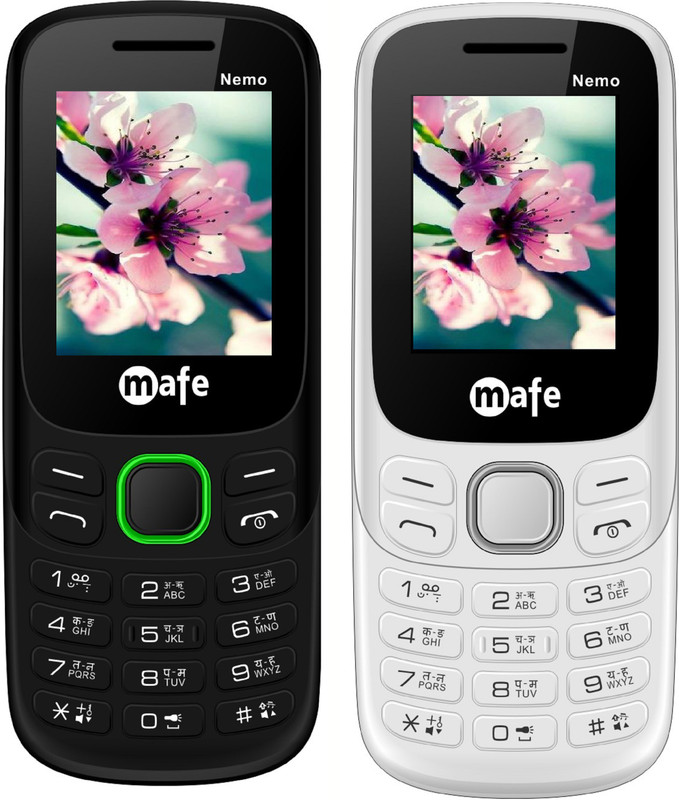 Mafe Nemo Combo of Two Mobiles(White&Grey, Black&Green)