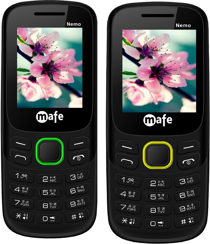 Mafe Nemo Combo of Two Mobiles(Black&Yellow, Black&Green)