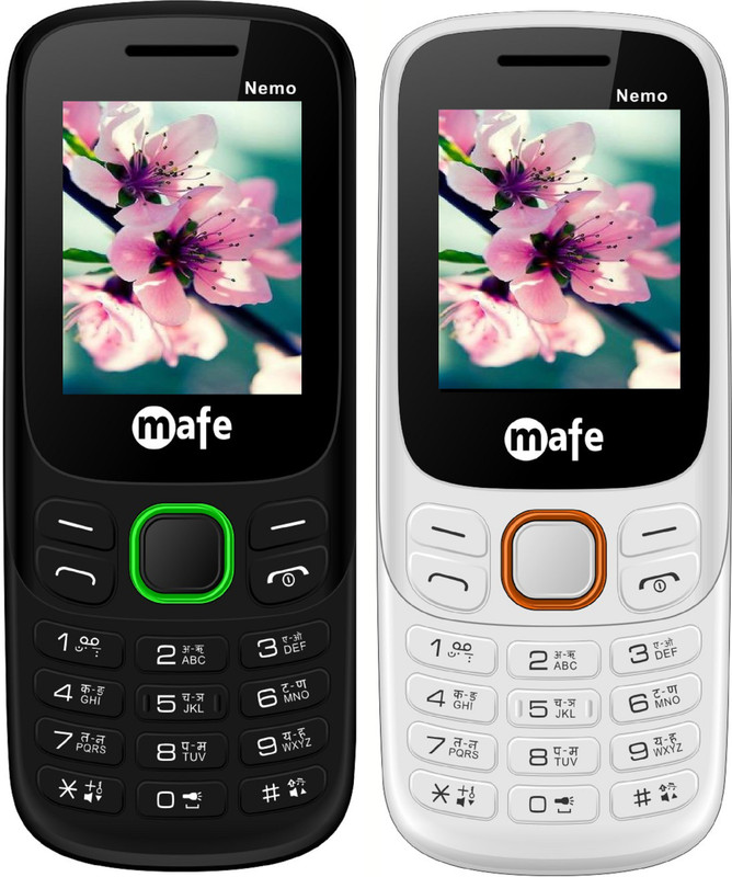 Mafe Nemo Combo of Two Mobiles(White&Orange, Black&Green)