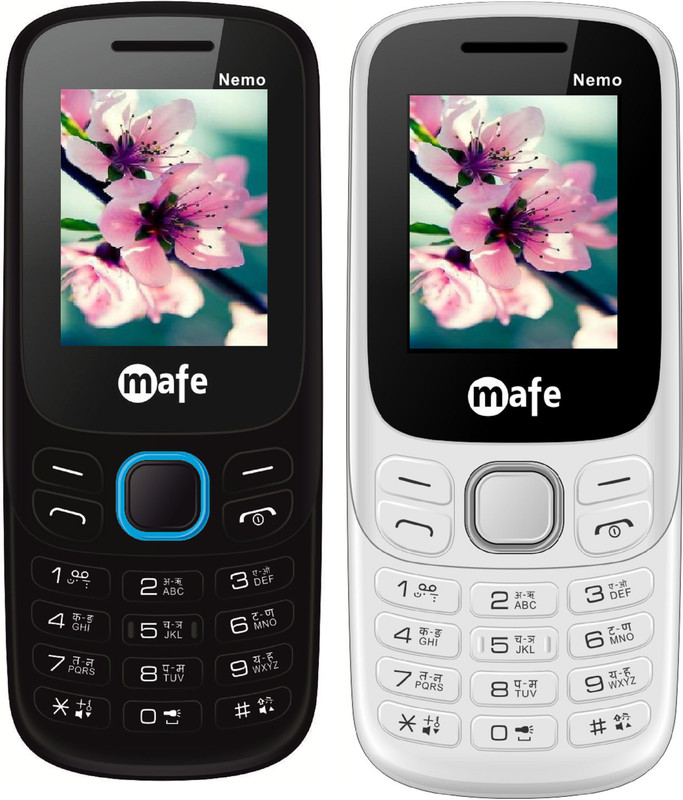 Mafe Nemo Combo of Two Mobiles(White&Grey, Black&Blue)