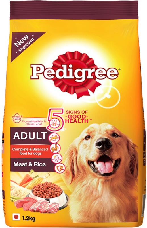 Pedigree Adult Meat Rice 1.2 kg Dry Dog Food