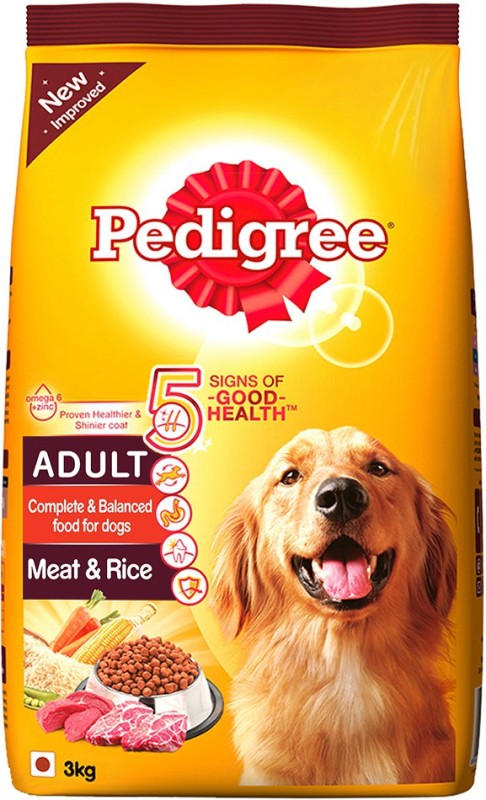 Pedigree Adult Meat Rice 3 kg Dry Dog Food