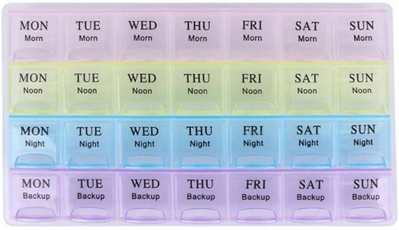 pinkparifashion 28 28 Medication Organizer box - 7 Days Pill Box(Multicolor)