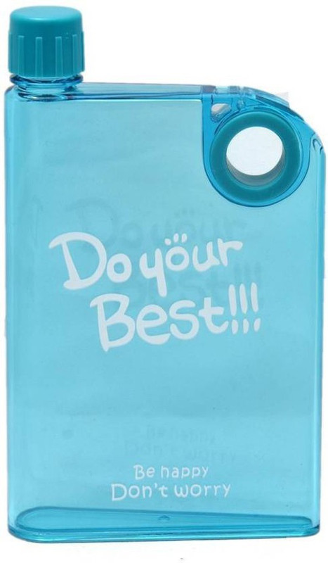 visha enterprise Portable Notebook Water Bottle Do your Best 380 ml Bottle 380 ml Bottle(Pack of 1, Blue)