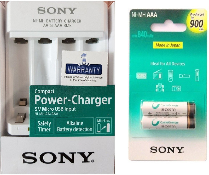 Sony BCG34HHU + 900 2PL BATTERY Camera Battery Charger(White)