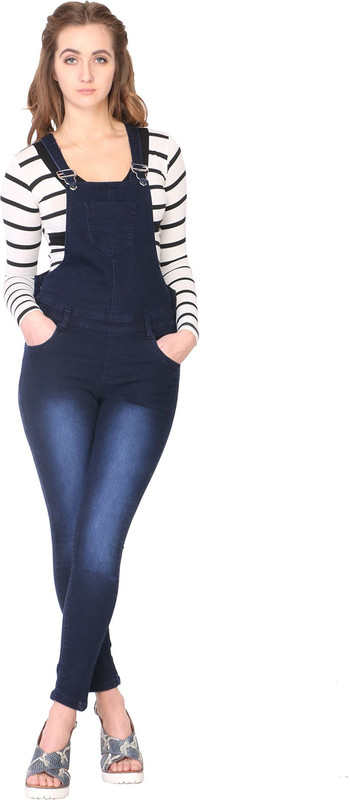 womens dark blue dungarees