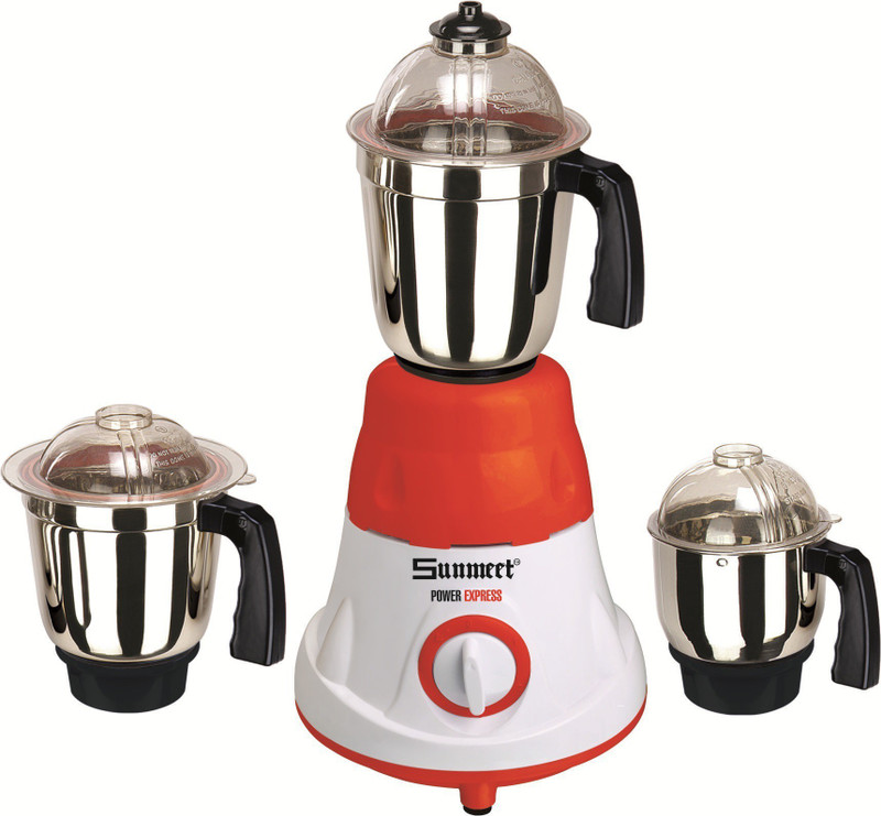 Sunmeet Spdway Gentle 600 W Mixer Grinder(Red, White, 3 Jars)