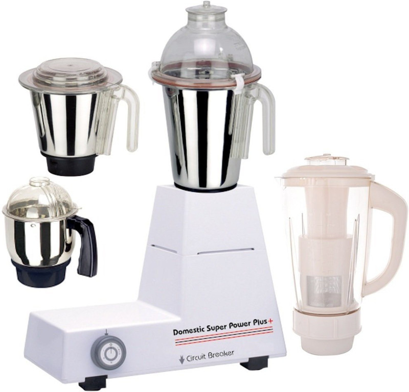 SilentPowerSunmeet Domestic 600 S_DomesticWhite4jar600W 600 W Mixer Grinder(Multicolor, 4 Jars)
