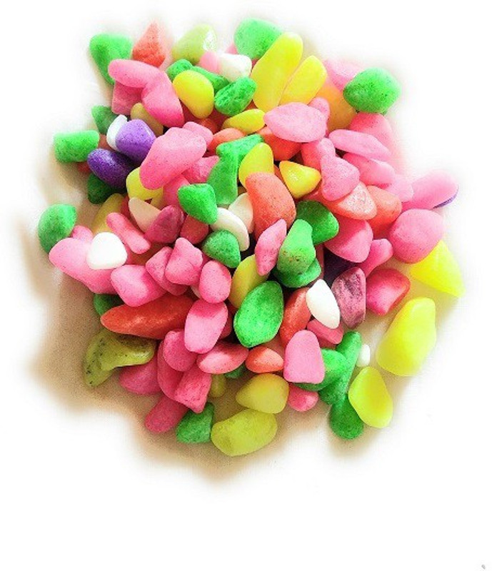 stone pebbles Z1252 Polished Asymmetrical Marble Stone(Multicolor 1 kg)