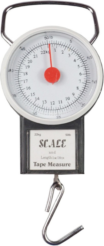 Fuhrende 22kg Analog Baggage Scale Manual Luggage Weighing Scale Weight Scale with Measure Tape Weighing Scale Weighing Scale (White) Weighing Scale(White)