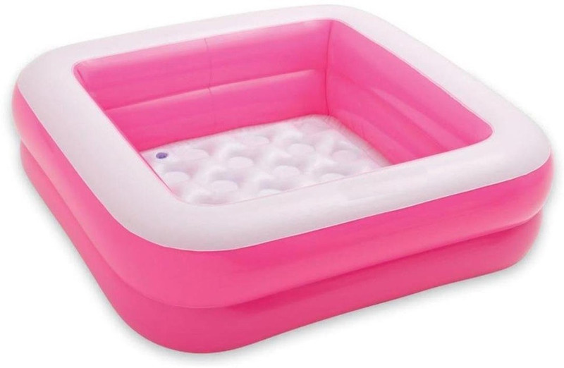 Instabuyz inflatable baby bath tub (Tub size-85cmX85cmX23cm) (pink) Inflatable Swimming Pool(Pink)