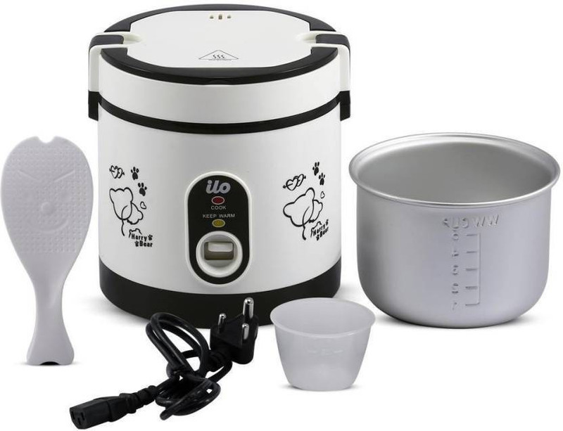 BMS Lifestyle ilo Travel Multi-Function 600ml,_White Electric Rice Cooker with Steaming Feature(600, White)