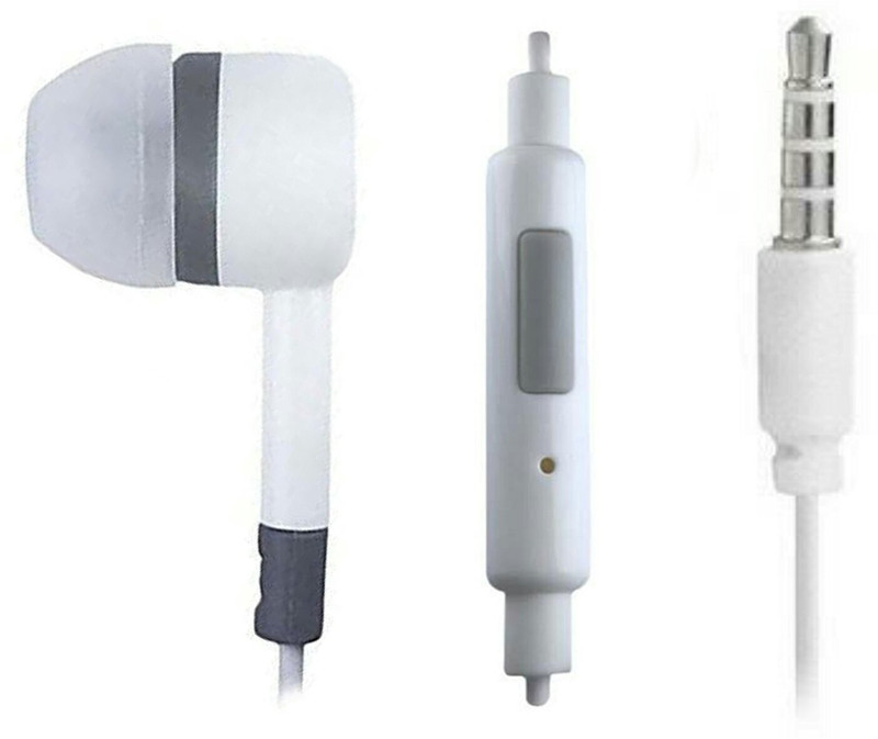 supremacy compatible Android Wired Headset with Mic(White, In the Ear)
