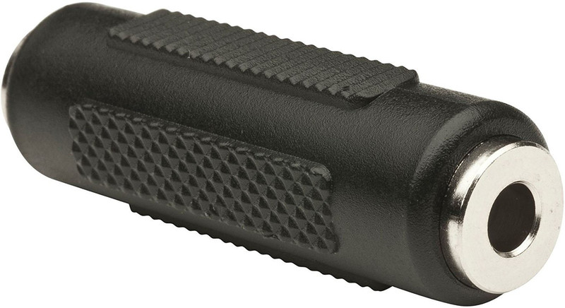 SeCro Black Stereo Coupler 3.5 mm Audio Coupler Female to Female Adapter Connectors Phone Converter(NA)