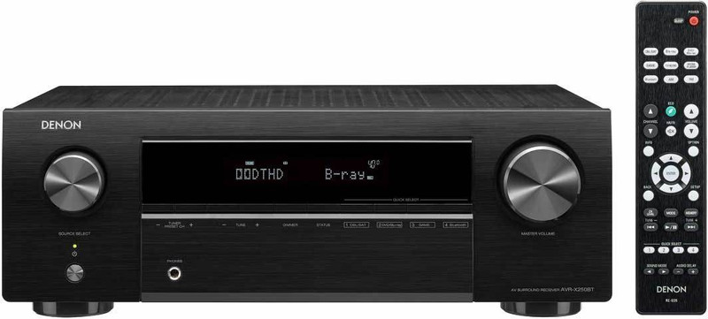Denon AVR-X250B 5.1 Ch. 4K Ultra HD AV Receiver with Bluetooth & Auto Power Off 300 W AV Power Receiver(Black)