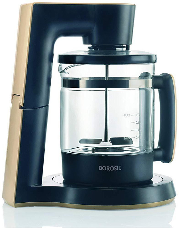 Borosil coffee maker 1 L Personal Coffee Maker(Black)