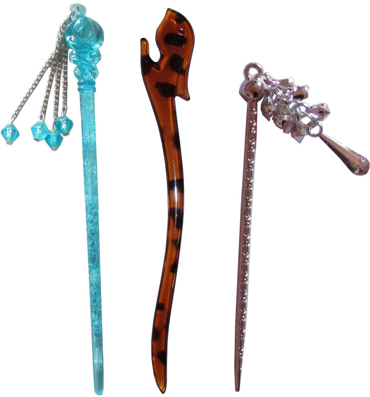 extol Combo of Multi Color Juda Sticks Bun Stick(Multicolor)