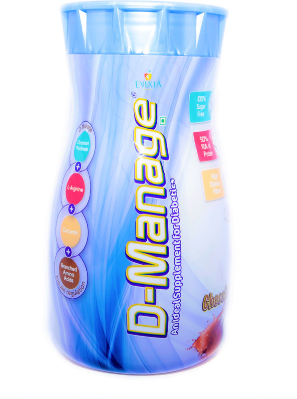 evexia D-Manage 500gm Chocolate Flavour Protein Blends(500 g, Chocolate)