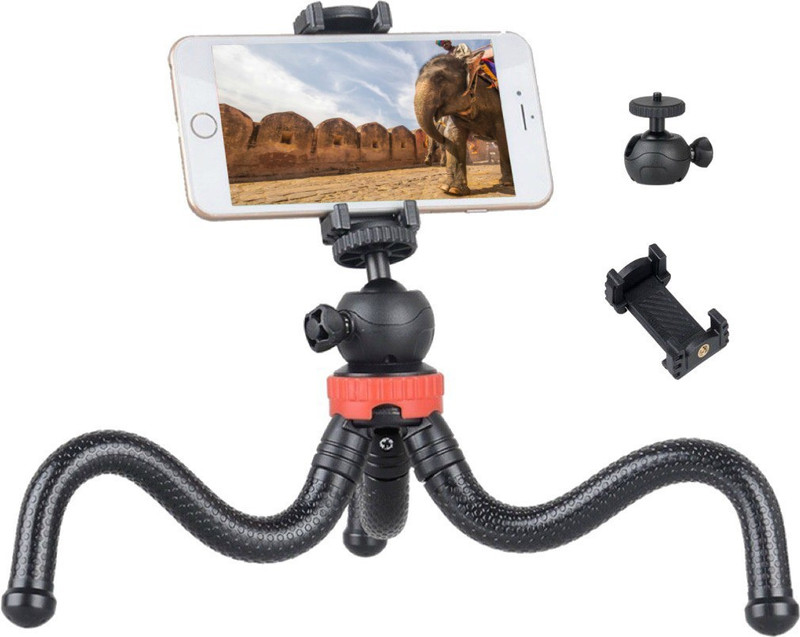 soloflix SOL101 Tripod Kit(Black and Red, Supports Up to 2000 g)