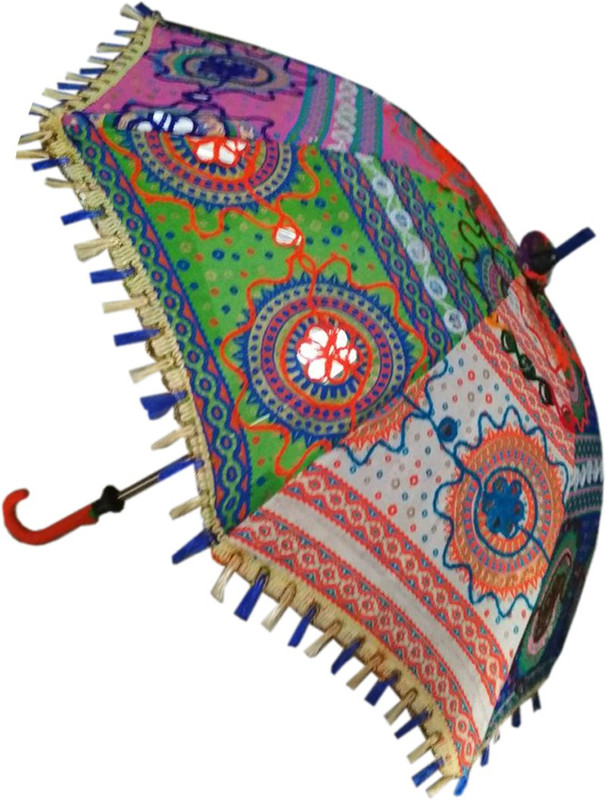 sdshopping Handmade Cotton Sun Shade Umbrella(Multicolor)