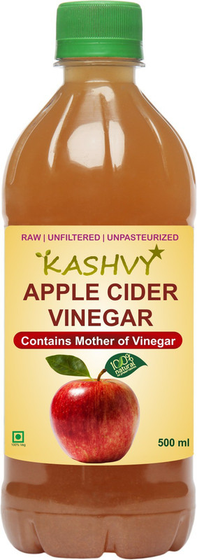 kashvy Raw, Unfiltered, Unpasteurized Apple Cider Vinegar With Mother of Vinegar Vinegar(1000 ml, Pack of  2)