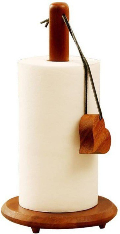 beyond collection 2 Compartments wood Wooden tissue Roll Holder(Brown)