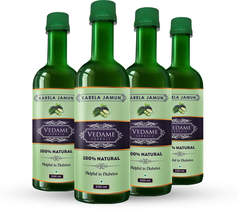 vedame herbals Karela Jamun Juice Concentrate(pack of 4)(4 x 125 ml)
