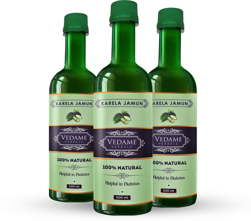 vedame herbals Karela Jamun Juice Concentrate(pack of 3)(3 x 166.67 ml)