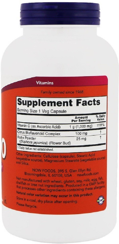 Now Foods Now Foods, C-1000, With 100 mg of Bioflavonoids(250 No)